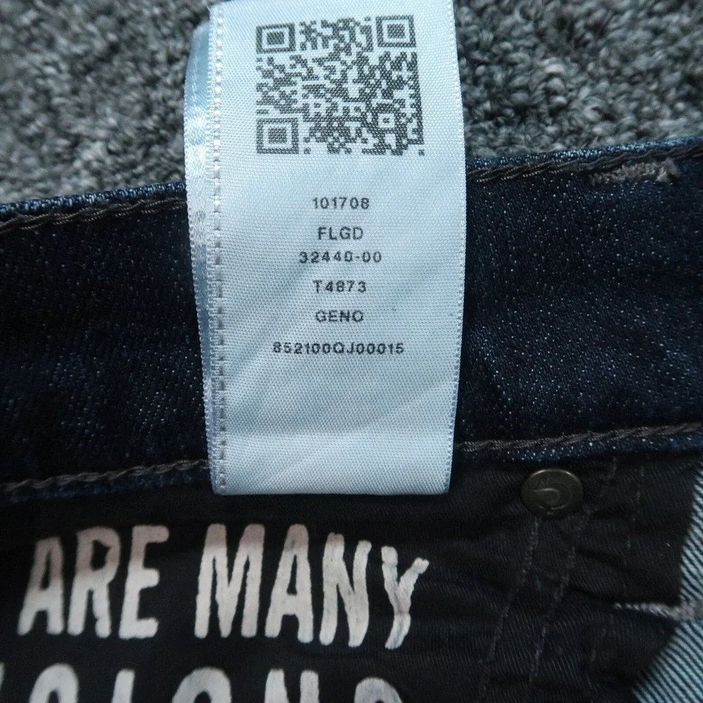 True Religion‎ Jeans Mens 44x34 Blue Geno Relaxed Slim Moto No Flap Dark Wash
